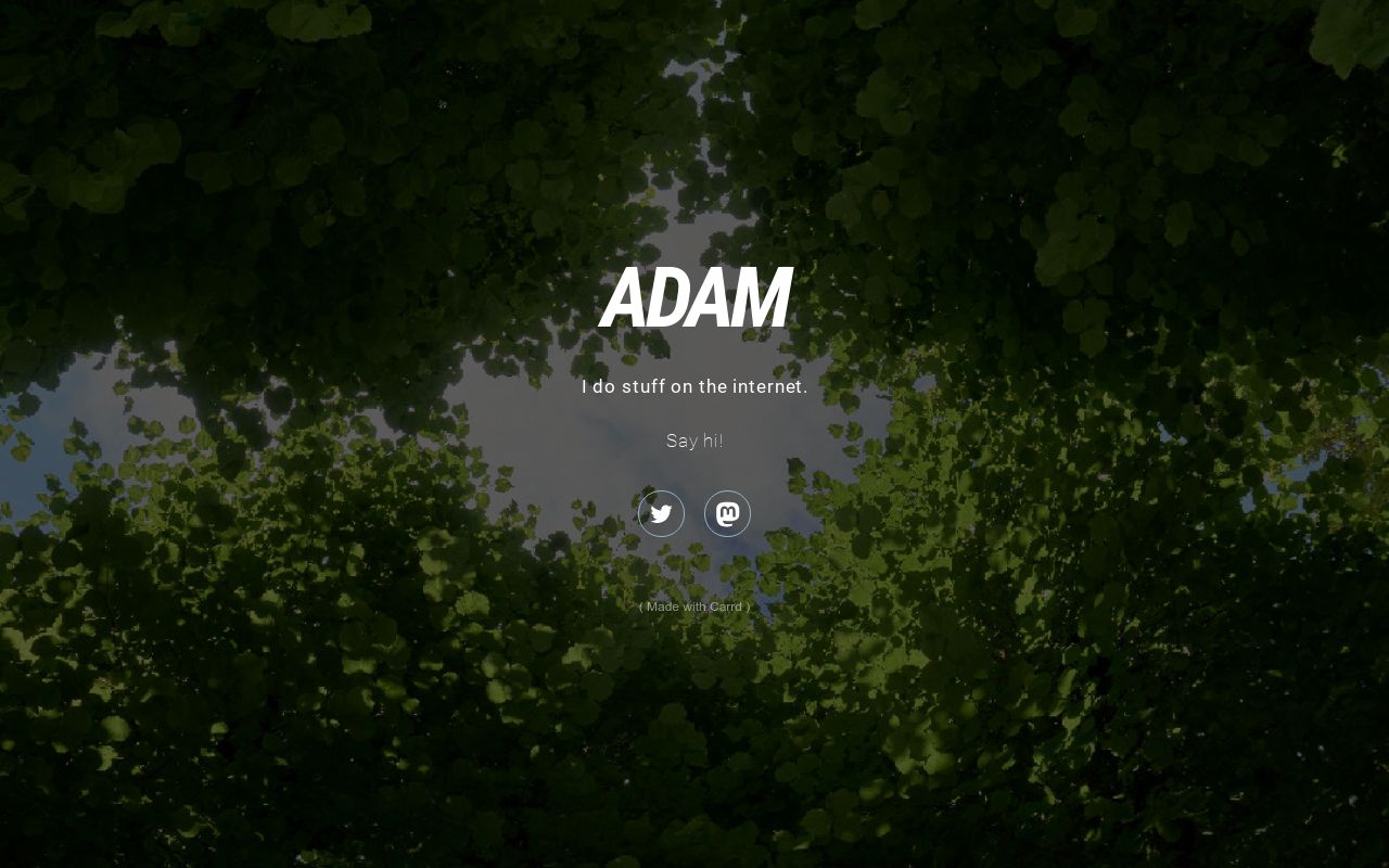 Carrd profile picture for @adam